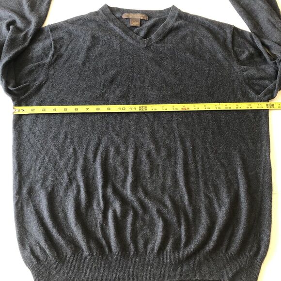 Sebastian Cooper Men’s Cotton Cashmere Blend V-Neck Pullover Sweater Size Large - Picture 4 of 11